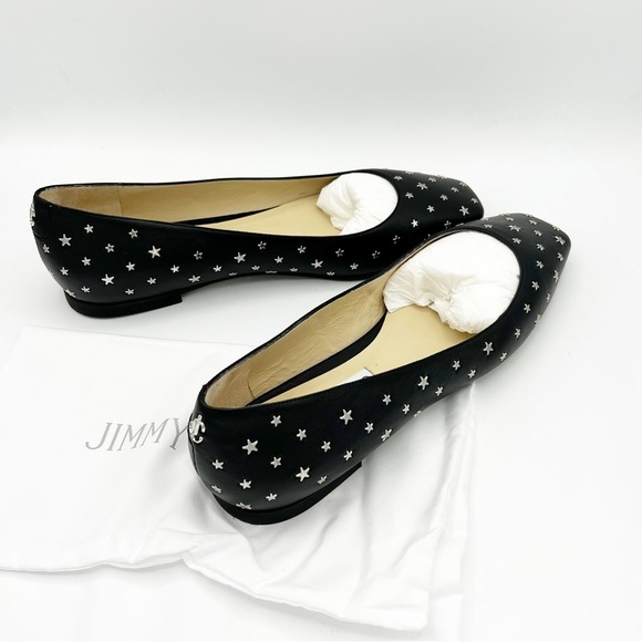 Jimmy Choo Modell star-stud Ballerina Flat Shoes - size 39 - Picture 7 of 11